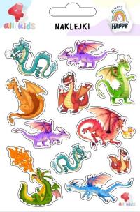 Naklejki dla dzieci Smoki. Wydawca: All4Kids. Multiszop.pl Opakowanie Naklejki dla dzieci Smoki