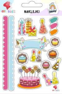 Naklejki dla dzieci Urodziny. Wydawca: All4Kids. Multiszop.pl Opakowanie Naklejki dla dzieci Urodziny