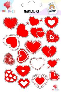 Naklejki dla dzieci Walentynki 4 Serca. Wydawca: All4Kids. Multiszop.pl Opakowanie Naklejki dla dzieci Walentynki 4 Serca