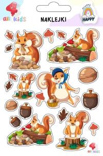Naklejki dla dzieci Wiewiórki. Wydawca: All4Kids. Multiszop.pl Opakowanie Naklejki dla dzieci Wiewiórki