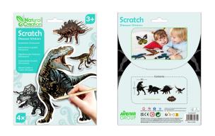 Opakowanie Naklejki do wydrapywania - Dinozaury
