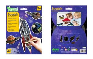 Opakowanie Naklejki do wydrapywania - Kosmos