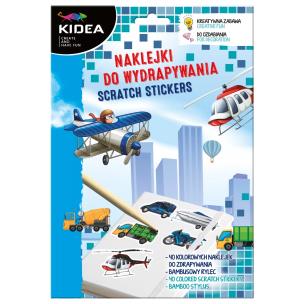 Naklejki do wydrapywania Pojazdy KIDEA. Wydawca: Derform. Multiszop.pl Opakowanie Naklejki do wydrapywania Pojazdy KIDEA