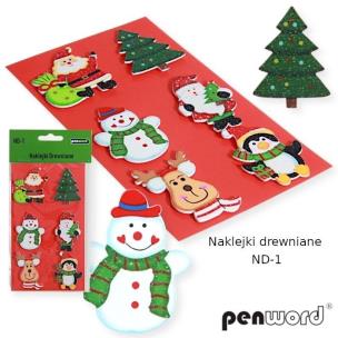 Opakowanie Naklejki drewniane Boże Narodzenie