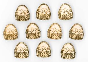 Opakowanie Naklejki drewniane koszyczki