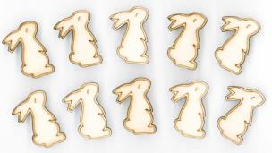 Opakowanie Naklejki drewniane króliki