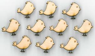 Opakowanie Naklejki drewniane ptaszki