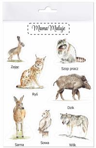 Opakowanie Naklejki duże Zwierzęta leśne 2