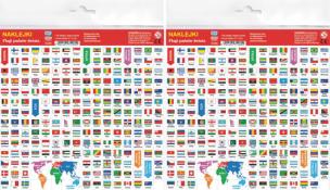 Opakowanie Naklejki Flagi państw świata 2 sztuki