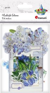 Opakowanie Naklejki foliowe Kwiaty niebieskie 30szt