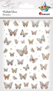 Opakowanie Naklejki foliowe Motyle złote i holograficzne