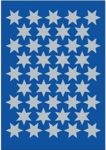 Opakowanie Naklejki Gwiazdki złote