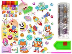 Opakowanie Naklejki haft diamentowy kosmos