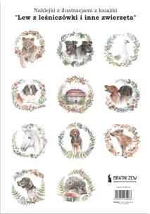 Opakowanie Naklejki ilustracje z książki ''Lew z leśniczówki..
