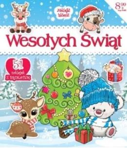 Naklejki iskierki Wesołych Świąt. Autor:   Praca zbiorowa. Multiszop.pl Okładka książki Naklejki iskierki Wesołych Świąt