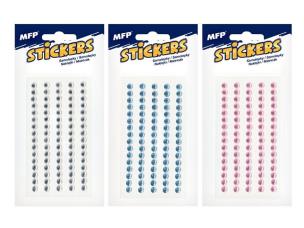 Opakowanie Naklejki kamyki 5mm mix kolorów 1101