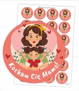 Opakowanie Naklejki kocham Cię mamo!