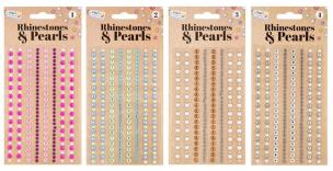 Opakowanie Naklejki - kryształki i perełki mix