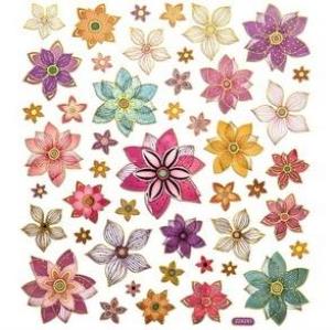 Opakowanie Naklejki kwiaty 46szt