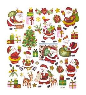 Opakowanie Naklejki Mikołaje, 32szt