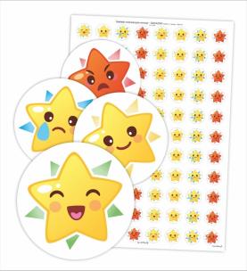 Opakowanie Naklejki motywacyjne - Gwiazdki 88szt