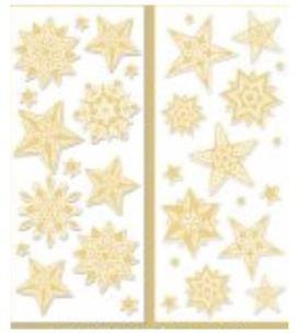 Opakowanie Naklejki na folii gwiazdki 10x22cm