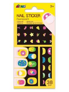 Opakowanie Naklejki na paznokcie - Ciastka fluorescencyjne