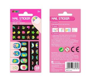 Naklejki na paznokcie Fluo - Pod wodą 38 szt.. Wydawca: AVENIR. Multiszop.pl Opakowanie Naklejki na paznokcie Fluo - Pod wodą 38 szt.