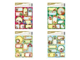 Opakowanie Naklejki na prezenty BN złote 20x30cm 10szt MIX