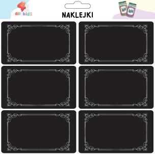 Naklejki na przetwory Czarne. Wydawca: All4Kids. Multiszop.pl Opakowanie Naklejki na przetwory Czarne