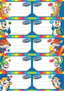 Opakowanie Naklejki na zeszyt A5 (20szt) BAMBINO