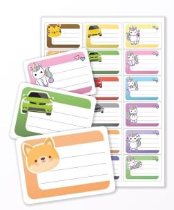 Opakowanie Naklejki na zeszyt - Kolorowy MIX 18szt.