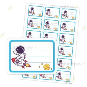 Naklejki na zeszyt - Rakieta 18szt. Wydawca: LearnHow. Multiszop.pl Opakowanie Naklejki na zeszyt - Rakieta 18szt