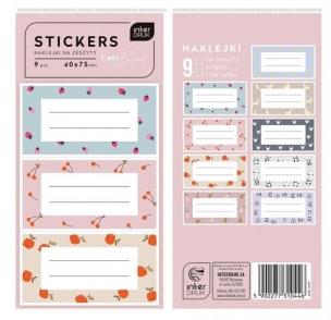 Opakowanie Naklejki na zeszyty Cute Girl 9szt.