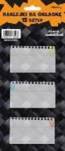 Opakowanie Naklejki na zeszyty - Karbon (12szt)