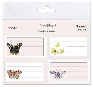 Opakowanie Naklejki na zeszyty Motyle