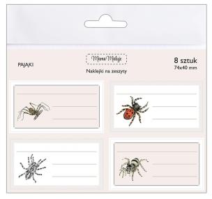 Opakowanie Naklejki na zeszyty Pająki