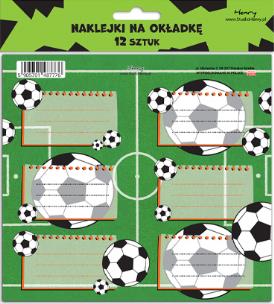 Opakowanie Naklejki na zeszyty - Piłka (12szt)