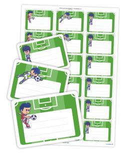 Opakowanie Naklejki na zeszyty piłkarze 18szt