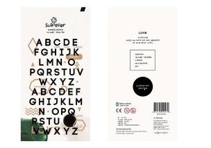 Naklejki ozdobne Alfabet 2 ark.. Wydawca: Suatelier. Multiszop.pl Opakowanie Naklejki ozdobne Alfabet 2 ark.