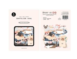 Opakowanie Naklejki ozdobne Duże Kotki 4 ark.