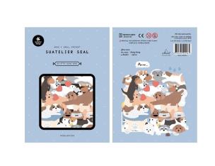 Opakowanie Naklejki ozdobne Duże Pieski 4 ark.