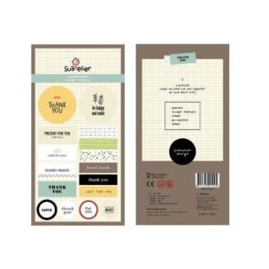 Naklejki ozdobne Dziękuję. Wydawca: Suatelier. Multiszop.pl Opakowanie Naklejki ozdobne Dziękuję