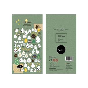 Naklejki ozdobne Krople wody. Wydawca: Suatelier. Multiszop.pl Opakowanie Naklejki ozdobne Krople wody