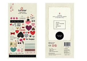 Naklejki ozdobne Miłość Serca. Wydawca: Suatelier. Multiszop.pl Opakowanie Naklejki ozdobne Miłość Serca