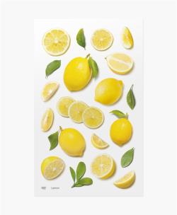 Opakowanie Naklejki ozdobne owoce - cytryny