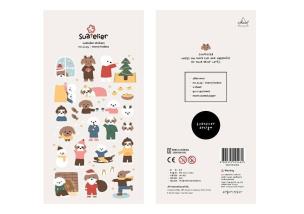 Naklejki ozdobne Zimowe. Wydawca: Suatelier. Multiszop.pl Opakowanie Naklejki ozdobne Zimowe