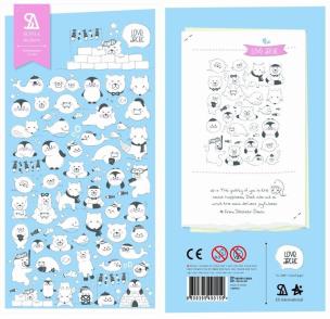 Naklejki ozdobne Zwierzęta polarne. Wydawca: Suatelier. Multiszop.pl Opakowanie Naklejki ozdobne Zwierzęta polarne