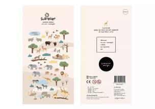 Naklejki ozdobne Zwierzęta Serengeti. Wydawca: Suatelier. Multiszop.pl Opakowanie Naklejki ozdobne Zwierzęta Serengeti