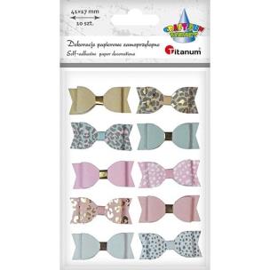 Opakowanie Naklejki papierowe 3D kokardki 10szt